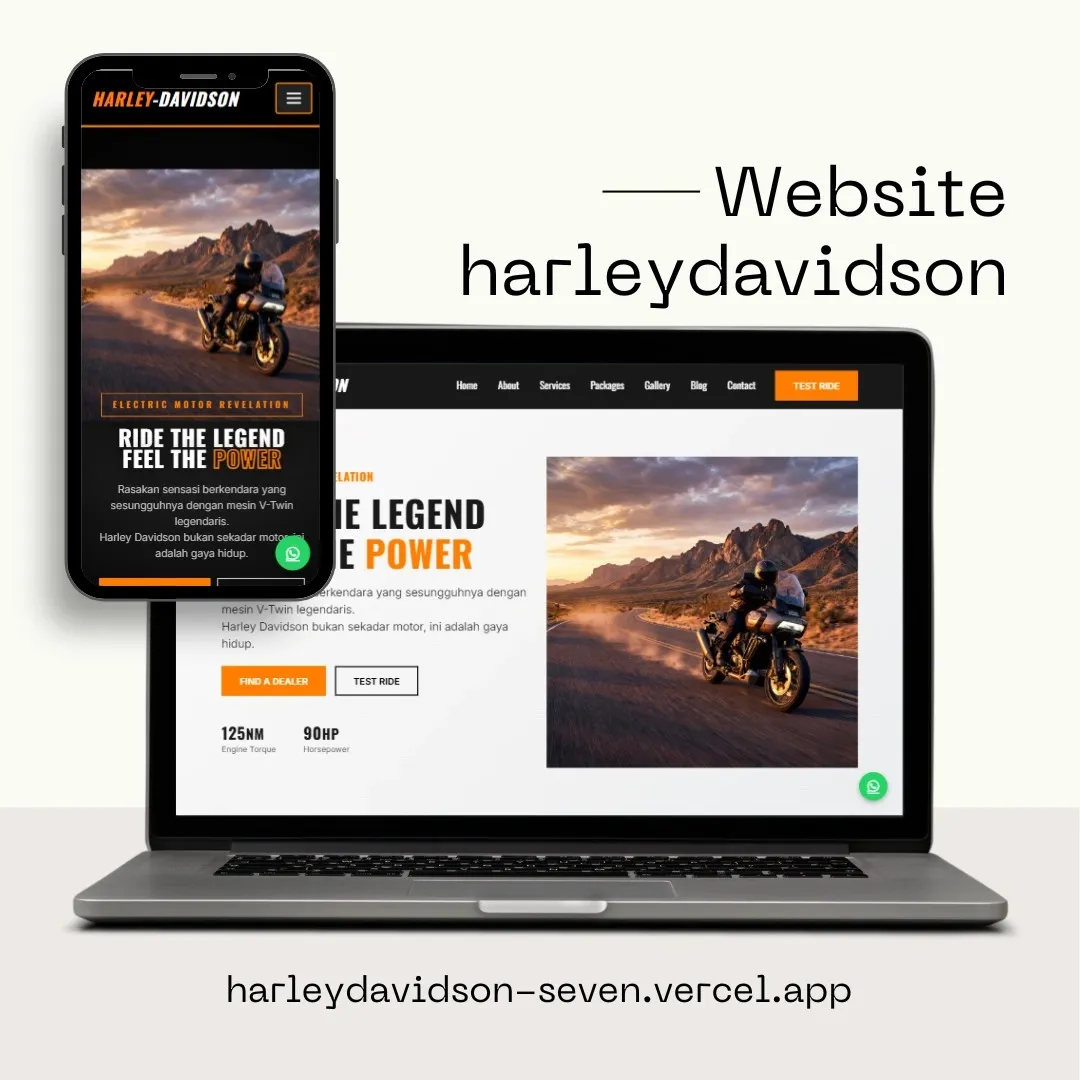 Harley Davidson - Proyek Website Traveling Eksklusif